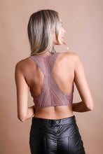 Load image into Gallery viewer, Seamless Front Lace Racerback Bralette
