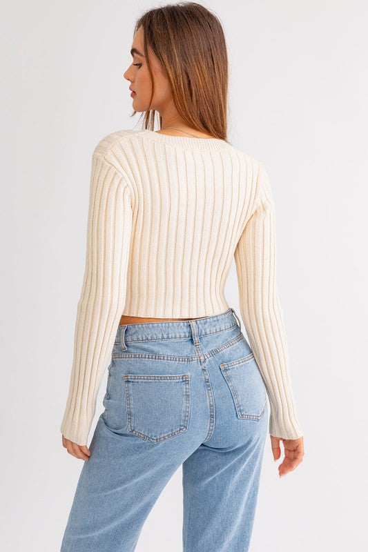 Asymmetrical Hem Sweater Top – Via Vay Boutique