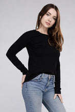 Load image into Gallery viewer, Cotton Crew Neck Long Sleeve T-Shirt
