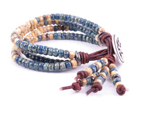 Load image into Gallery viewer, Kokopelli Beaded Leather Wrap Bracelet

