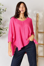 Load image into Gallery viewer, Round Neck High-Low Slit Knit Top
