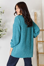 Load image into Gallery viewer, Falling For You Full Size Open Front Cardigan with Pockets
