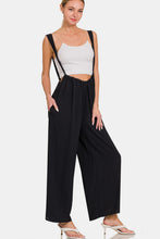 Load image into Gallery viewer, Tie Back Suspender Jumpsuit with Pockets
