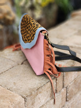 Load image into Gallery viewer, Leather and Hair on Hide Fringe Crossbody Purse bag
