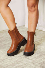 Load image into Gallery viewer, Chestnut Side Zip Platform Boots
