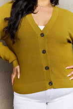Load image into Gallery viewer, Kiss Me Tonight Full Size Button Down Cardigan in Chartreuse
