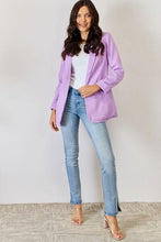 Load image into Gallery viewer, B Lavender Open Front Long Sleeve Blazer
