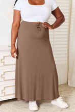 Load image into Gallery viewer, Soft Rayon Drawstring Waist Maxi Skirt
