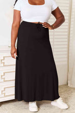 Load image into Gallery viewer, Soft Rayon Drawstring Waist Maxi Skirt
