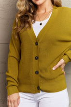 Load image into Gallery viewer, Kiss Me Tonight Full Size Button Down Cardigan in Chartreuse

