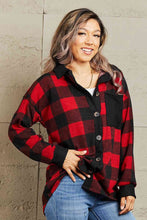 Load image into Gallery viewer, Plaid Make It Last Full Size Contrast Plaid Shacket
