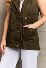 Load image into Gallery viewer, Zenana Full Size Military Hooded Vest
