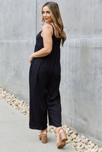 Load image into Gallery viewer, All Day Wide Leg Button Down Jumpsuit in Black
