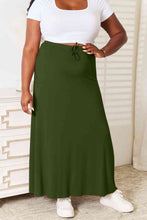 Load image into Gallery viewer, Soft Rayon Drawstring Waist Maxi Skirt
