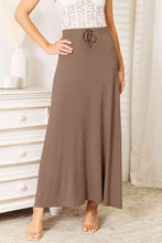 Load image into Gallery viewer, Soft Rayon Drawstring Waist Maxi Skirt
