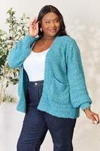 Load image into Gallery viewer, Falling For You Full Size Open Front Cardigan with Pockets
