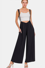 Load image into Gallery viewer, Tie Back Suspender Jumpsuit with Pockets
