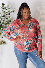 Load image into Gallery viewer, Hopely Full Size Floral Print V-Neck Long Sleeve Blouse
