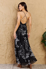 Load image into Gallery viewer, Black Leaf Printed Maxi Dress
